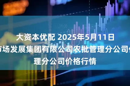 大资本优配 2025年5月11日义乌市市场发展集团有限公司农批管理分公司价格行情